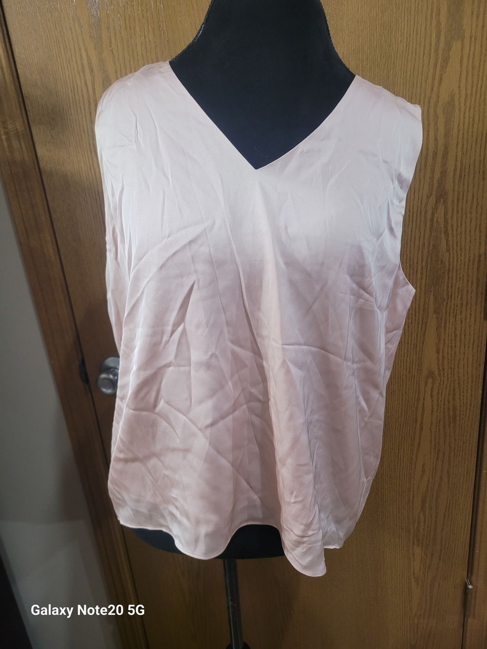 Quince Washable Silk V-Neck Shell Top Blush Pink XL EUC - Picture 2 of 8